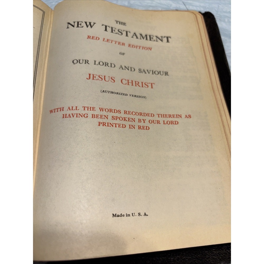 Vintage 1938 World Syndicate KJV Holy Bible Red Letter Edition Maps Study - Picture 12 of 16